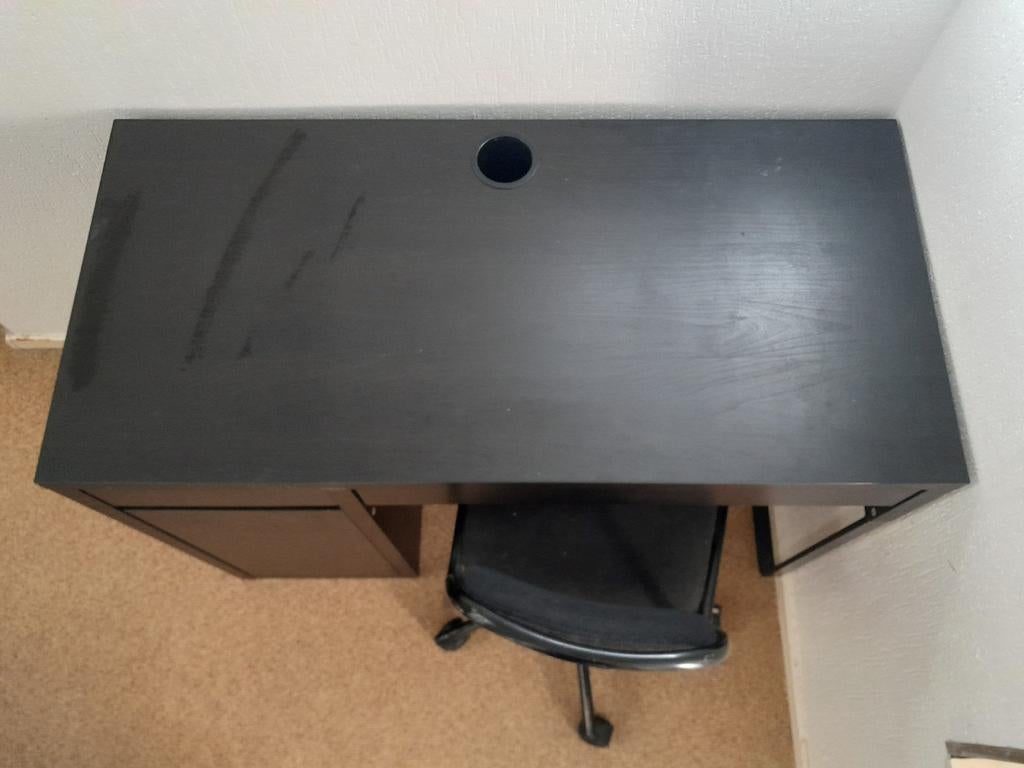 Kinderbureau IKEA, Huis en Inrichting, Bureaus, Ophalen, Zwart, 105 cm, Gebruikt