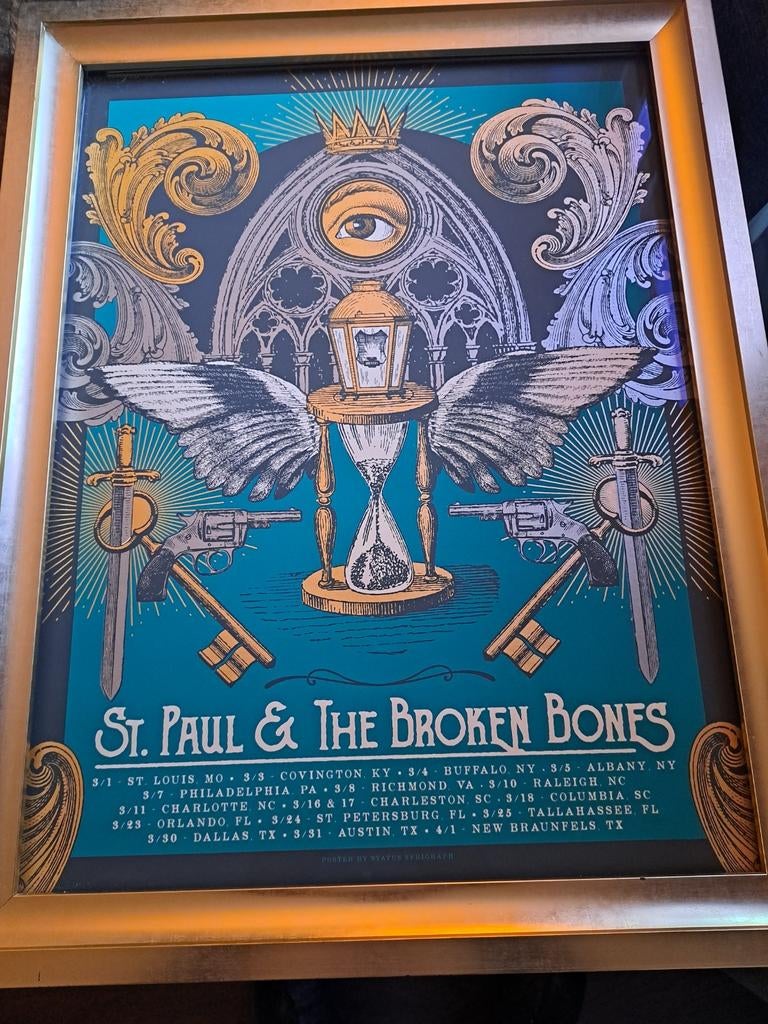 St. Paul & The Broken Bones - Ltd. Tour Poster (2017) - Inge, Verzamelen, Ophalen, Nieuw, Film en Tv, Met lijst