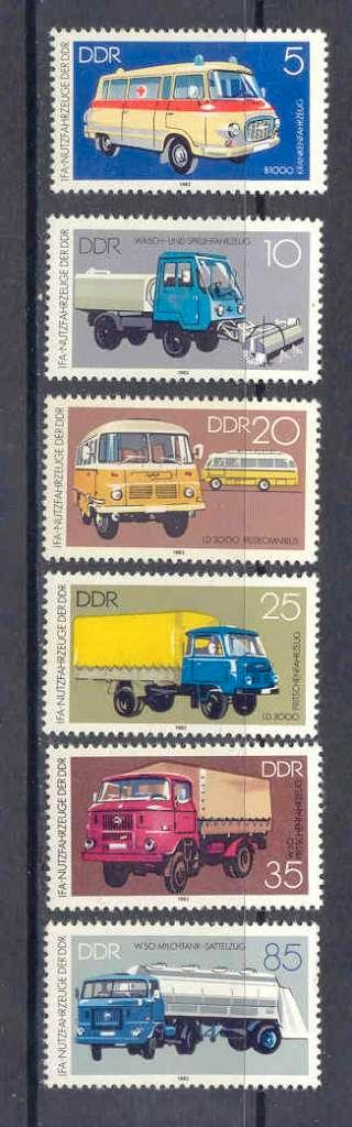 ddr 1982 pf mi 2744 - 2749 auto 's, Postzegels en Munten, Postzegels | Thematische zegels, Postfris, Auto's, Verzenden