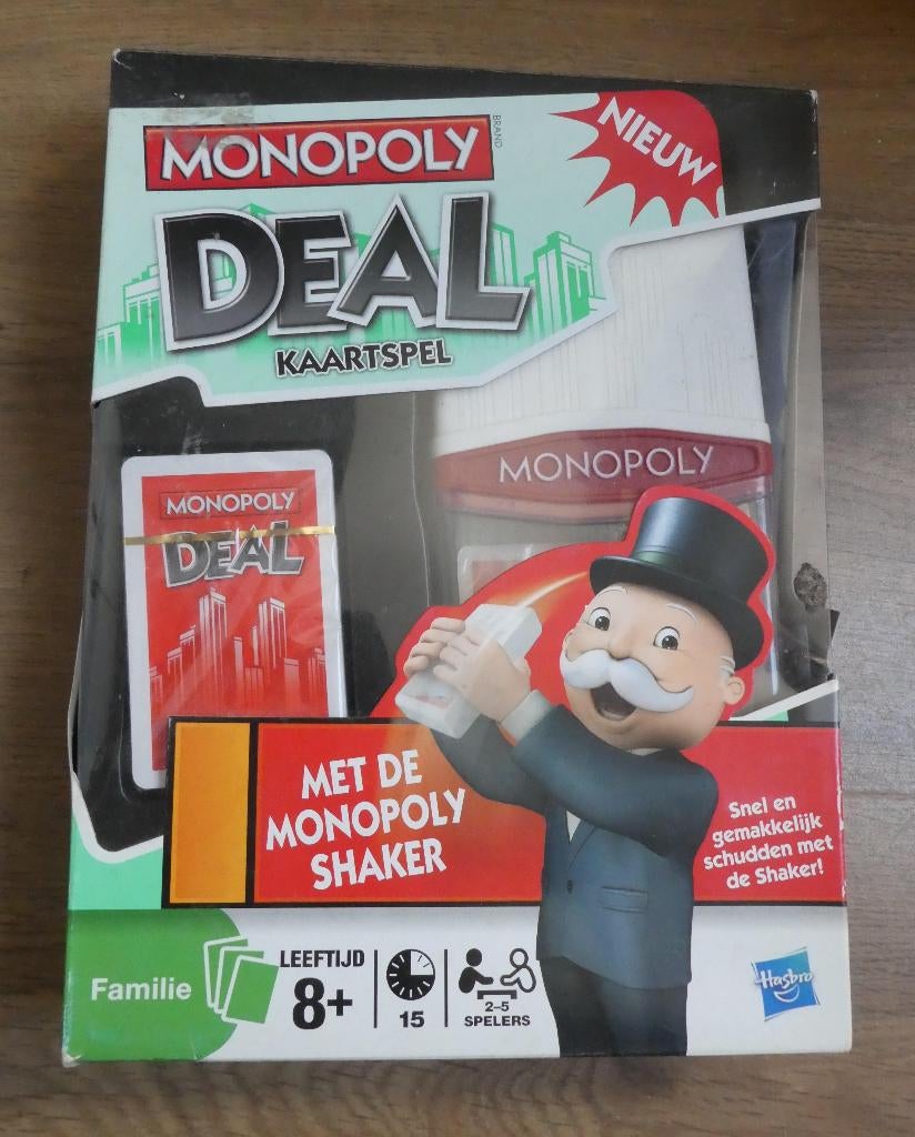 Monopoly Deal met Shaker. NIEUW., Nieuw, Ophalen of Verzenden, Vijf spelers of meer, Hasbro