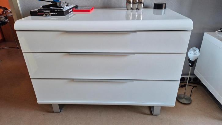 Witte ladekast met 3 lades, Huis en Inrichting, Kasten | Ladekasten, Ophalen