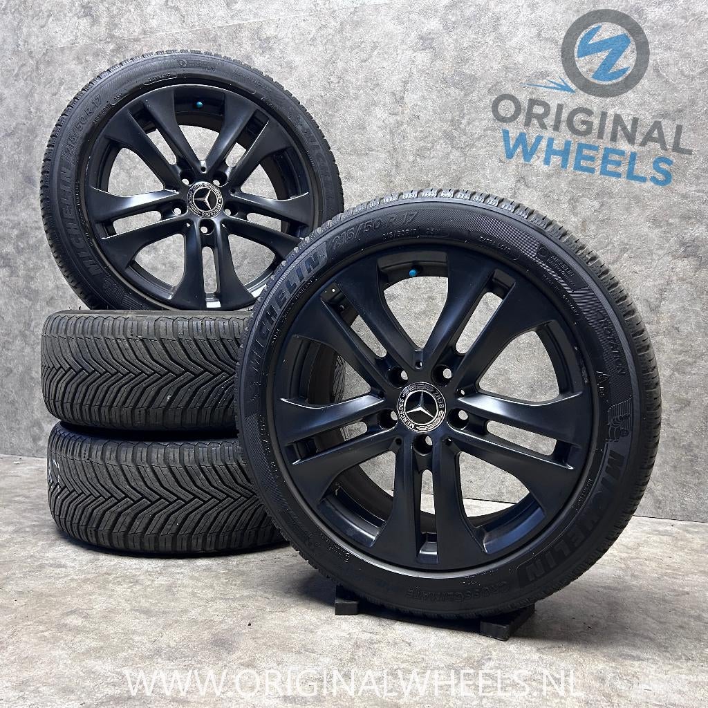 17 inch originele velgen + 4S banden Mercedes C klasse W204, Banden en Velgen, 17 inch, Ophalen of Verzenden, Mercedes