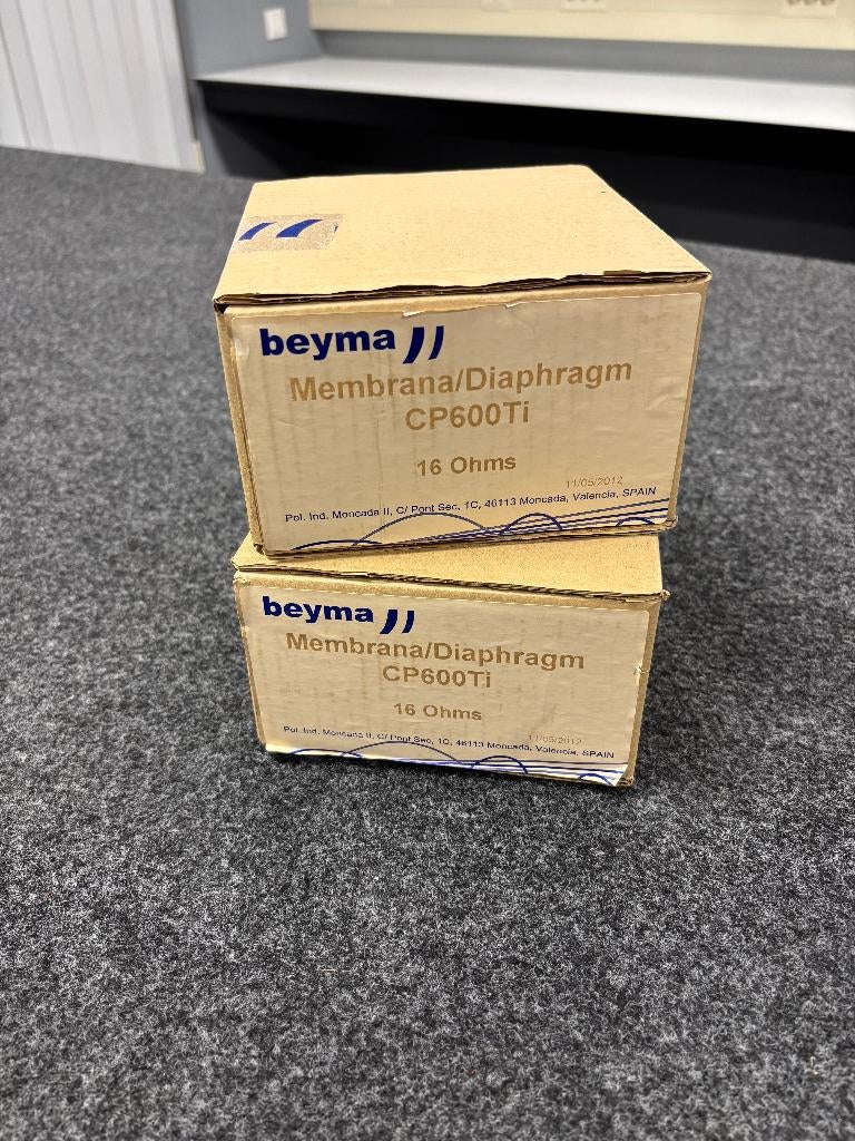 2x Beyma CP600Ti 16 Ohms Diaphragm, Overige merken, Overige typen, Nieuw, Ophalen of Verzenden