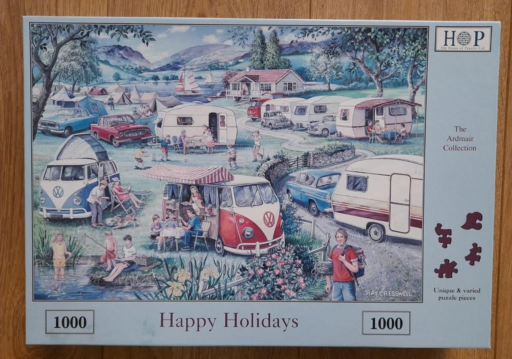 Puzzel HOP Happy holidays 1.000 stukjes, Ophalen of Verzenden, 500 t/m 1500 stukjes, Zo goed als nieuw