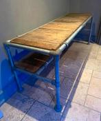 Industrieel Bureau, computer tafel van steigerbuis, planken, Ophalen, Zo goed als nieuw