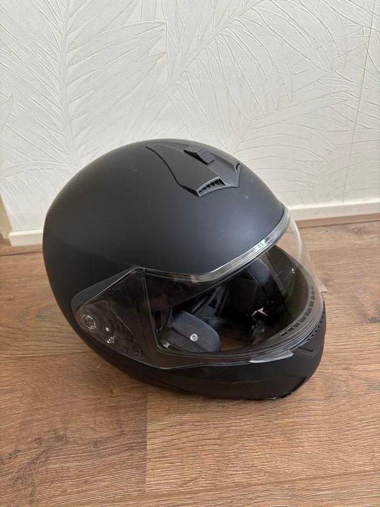 Zwarte Integraalhelm / motorhelm van Crivit, Motoren, Kleding | Motorhelmen, Overige merken, M, Ophalen of Verzenden, Integraalhelm