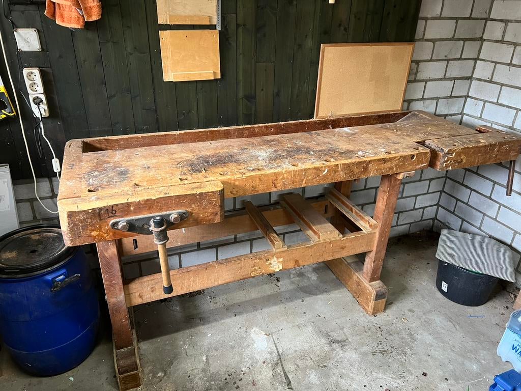 Meubelmakers werkbank, Ophalen, Gebruikt, 170 cm of meer, Bankschroef