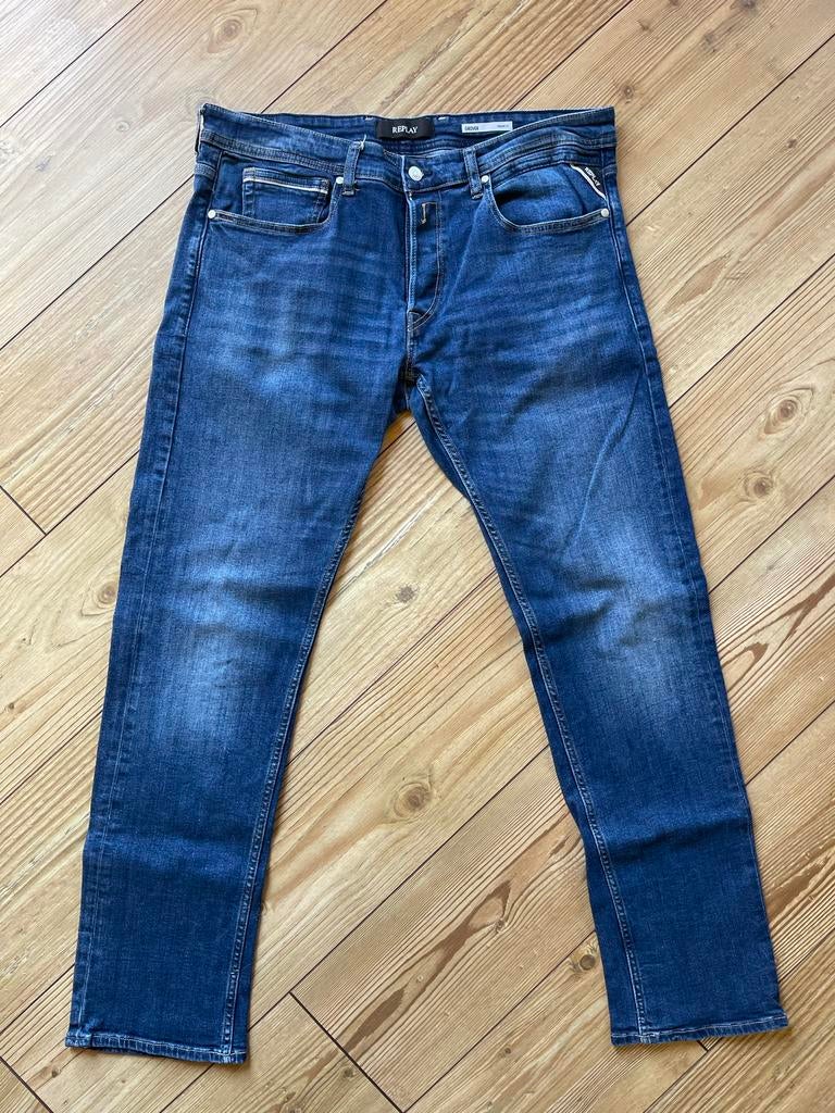 Replay Straight Fit Spijkerbroek, W36 L34 met knoopsluiting, Kleding | Heren, Spijkerbroeken en Jeans, Ophalen, Gedragen, Blauw