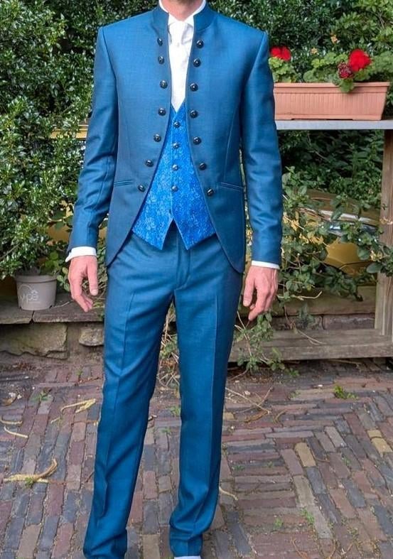 Guglielmo Italiaans kostuum. Trouwpak maat 48  5-delig, Overige kleuren, Ophalen of Verzenden, Zo goed als nieuw, Guglielmo