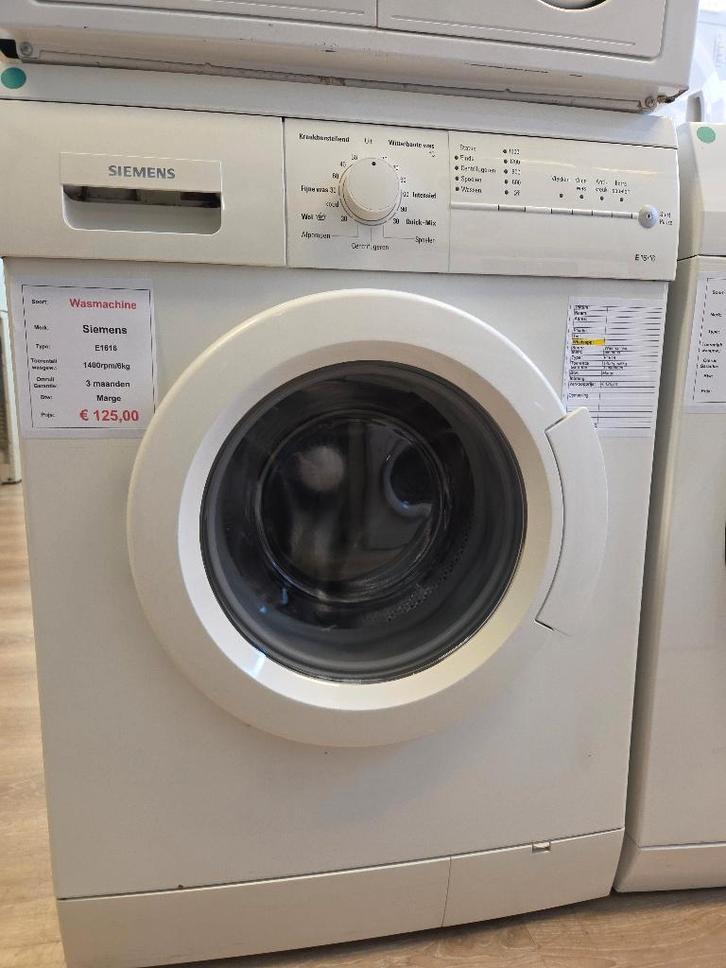 wasmachine - Siemens - 6kg, Witgoed en Apparatuur, Wasmachines, Refurbished, Voorlader, 6 tot 8 kg, 85 tot 90 cm, 1200 tot 1600 toeren