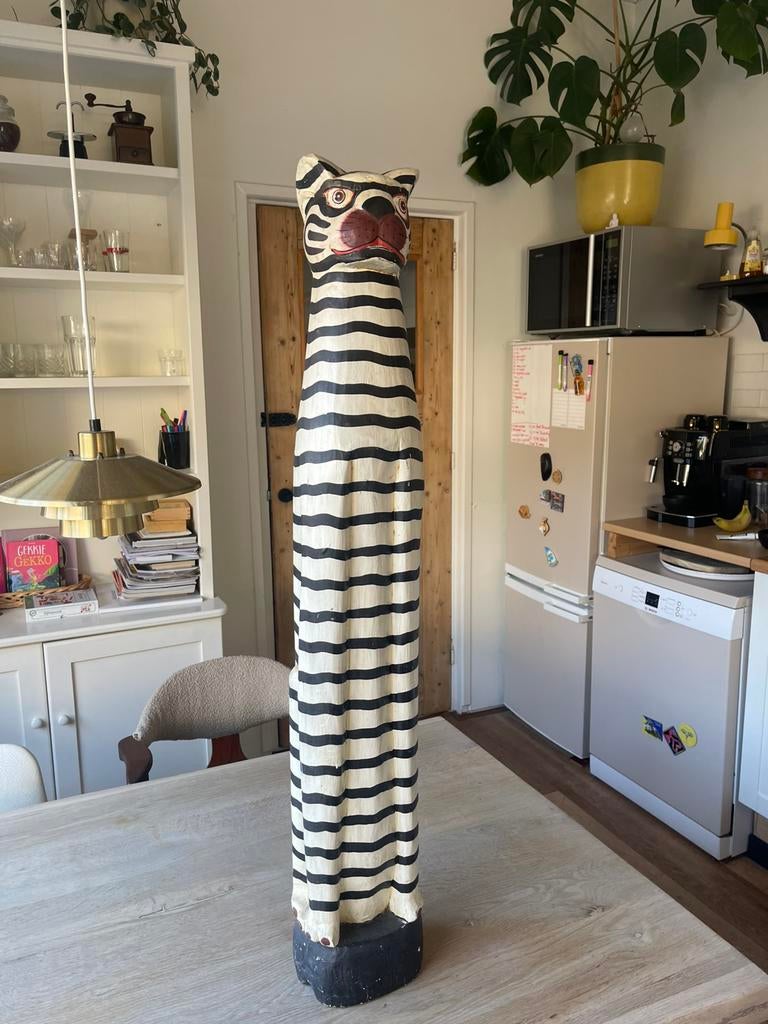 Kat | Indonesië | handgemaakt, Huis en Inrichting, Woonaccessoires | Overige, Ophalen, Zo goed als nieuw