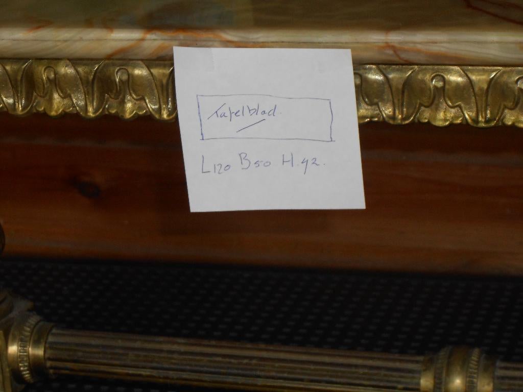 onyx salontafel met  2 bijzet tafeltjes, Antiek en Kunst, Ophalen