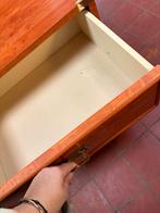 HOUTEN LADEKAST OP WIELEN MET MESSING BESLAG, Ophalen, Gebruikt, Overige materialen, 1 of 2 laden