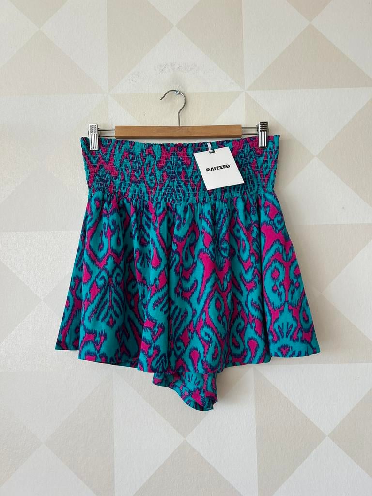 Raizzed korte broek paars/blauw jaren ‘80 L/40 NIEUW, Kleding | Dames, Kort, Blauw, Maat 42/44 (L), Nieuw