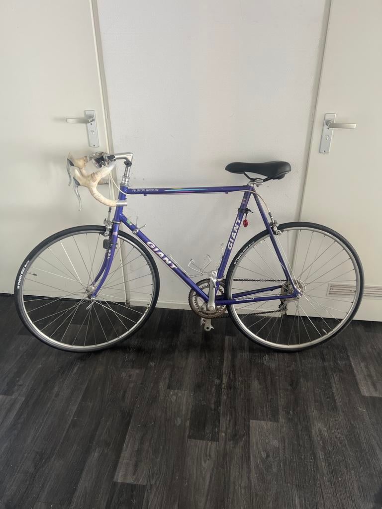 Giant racefiets paars Vintage, Fietsen en Brommers, 28 inch, Gebruikt, Heren, 53 tot 57 cm