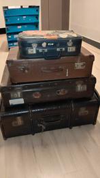 Partij van 4 vintage koffers, Ophalen