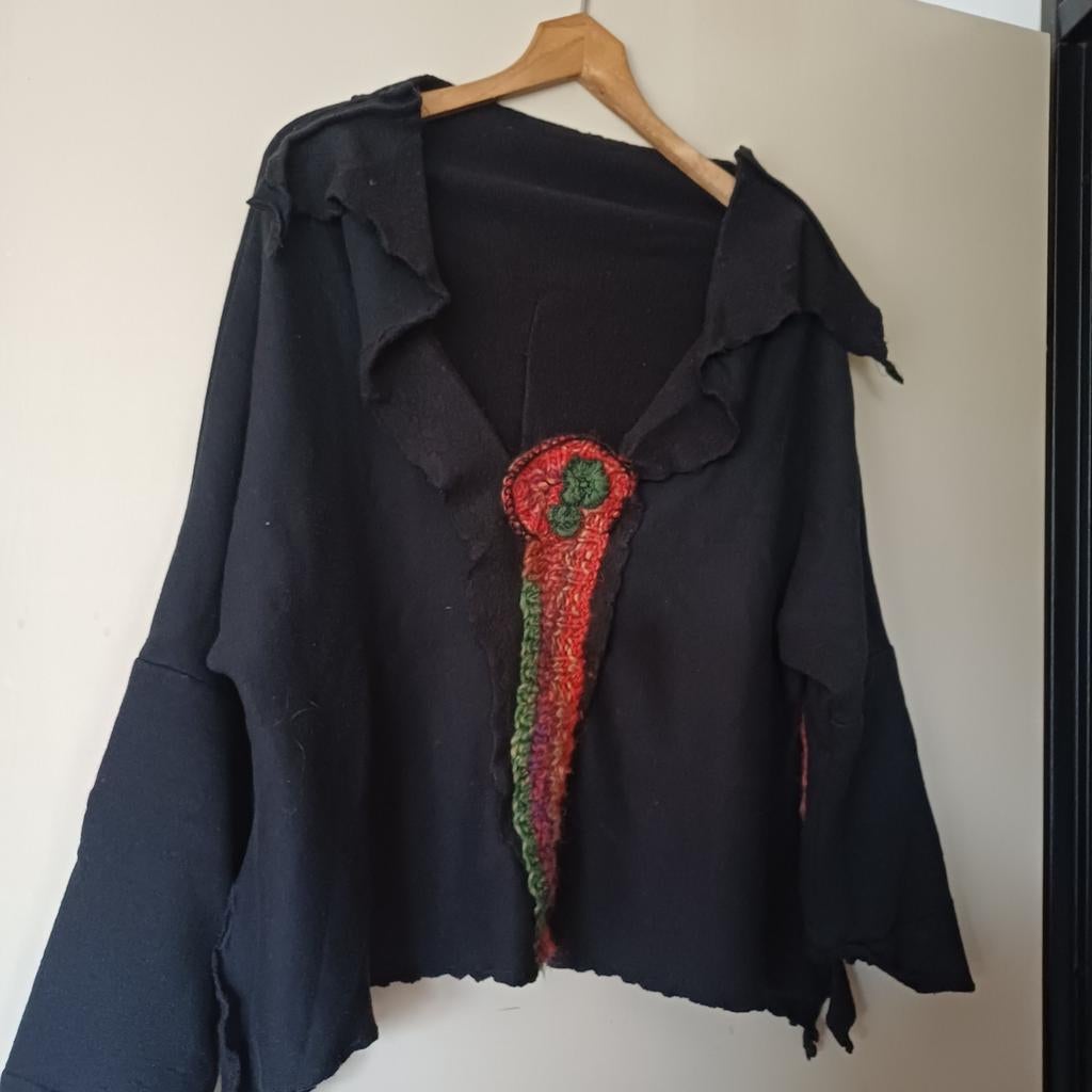 Uniek tuniek vest trui zelf ontworpen en gehaakte details xl, Kleding | Dames, Grote Maten, Ophalen of Verzenden