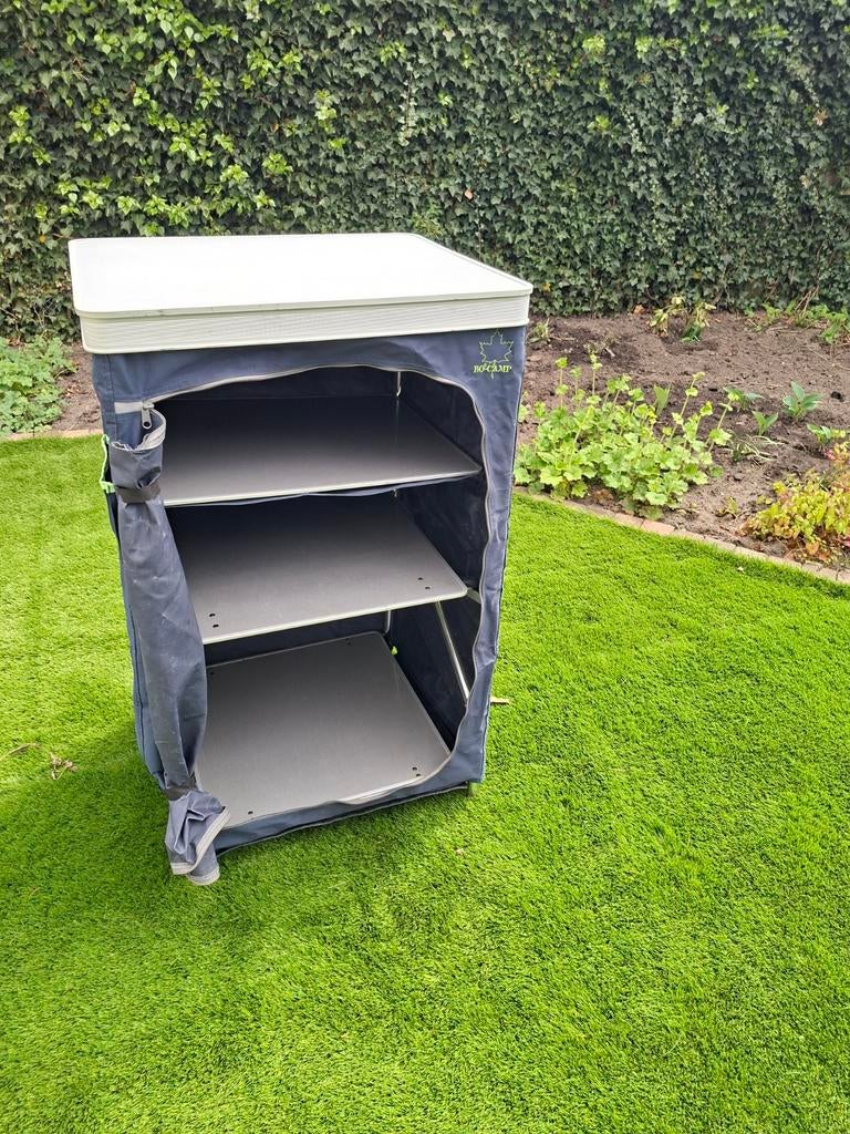 Bo-Camp Opbergkast Campingkast met 3 planken, Ophalen of Verzenden, Gebruikt