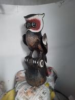 14910) mooi groot  houten beeld  uil  hoog 52cm, Ophalen of Verzenden