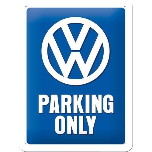 Volkswagen parking only VW relief reclamebord van metaal