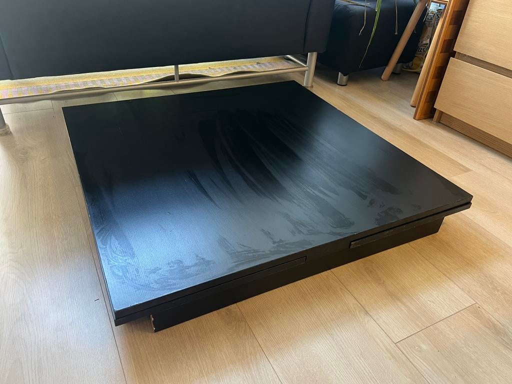 IKEA BJURSTA Uitschuifbare Tafel - Zwart (90-170cm), Ophalen, Gebruikt, 50 tot 100 cm, 150 tot 200 cm