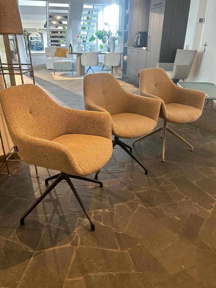 Dyyk - eetkamerstoel IDS - Grijs/Beige, Huis en Inrichting, Stoelen, Zo goed als nieuw, Drie, Stof, Rood, Ophalen