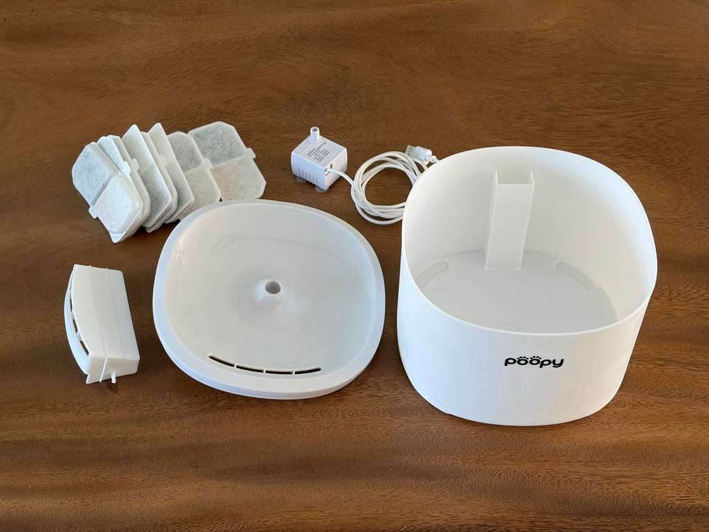 Poopy drinkfontein voor kat met filters, Dieren en Toebehoren, Ophalen of Verzenden, Zo goed als nieuw