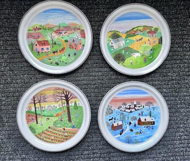 Villeroy & Boch 4 dinner/wand borden, Ophalen of Verzenden