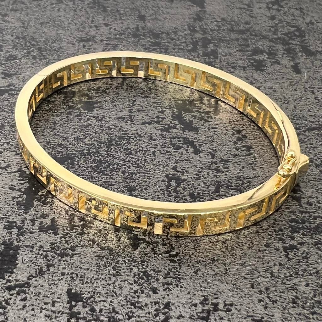 14k gouden armband prachtig schakel versace model, Ophalen of Verzenden, Nieuw, Goud