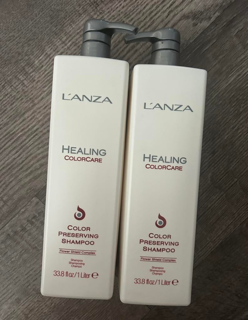 Lanza Color Preserving shampoo 2 stuks 1 liter, Ophalen of Verzenden, Nieuw, Shampoo of Conditioner