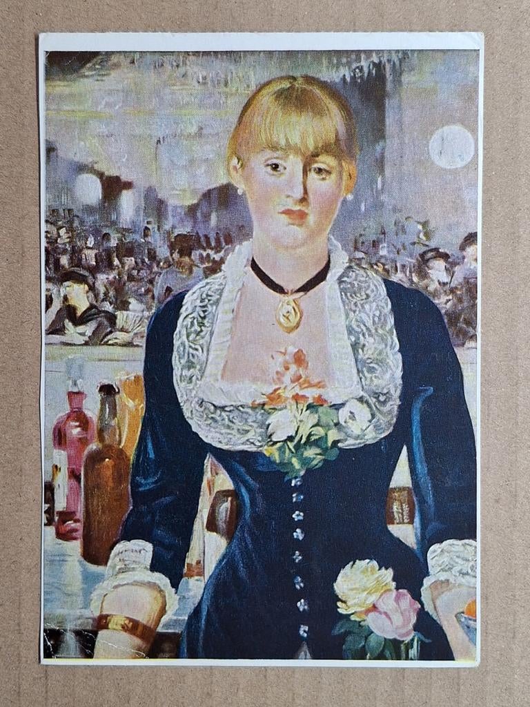 Edouard Manet - Le bar des Folies-Bergère (detail), 1882, Ophalen of Verzenden, 1960 tot 1980, Gelopen, Overige thema's