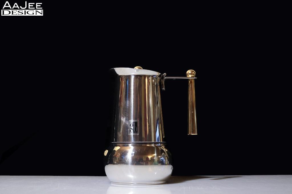 Guido Bergna – Vintage percolator – Memphis stijl – 6 kops, Witgoed en Apparatuur, Koffiezetapparaten, Gebruikt, Gemalen koffie