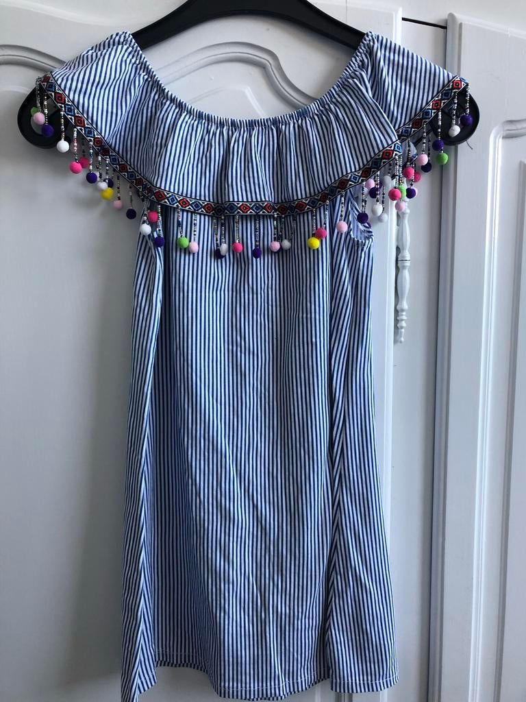 Nieuwstaat ibiza jurk maat 122-128, Kinderen en Baby's, Kinderkleding | Maat 122, Ophalen of Verzenden, Zo goed als nieuw, Meisje