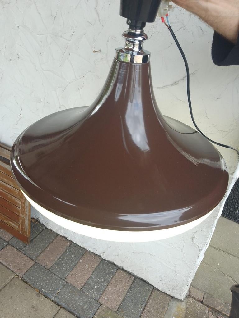 Bruine spage age lamp retro / vintage, Ophalen, Gebruikt, Spage age, vintage, retro, Metaal