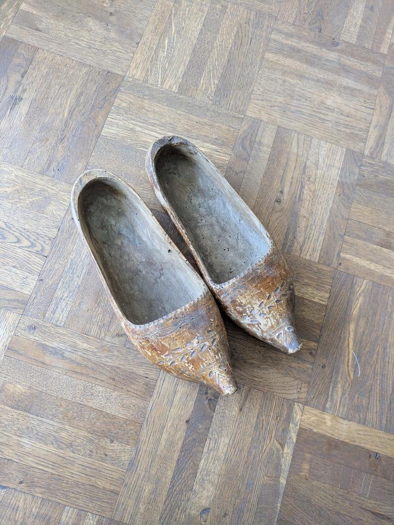 Antieke houten klompen, Ophalen of Verzenden, Onbekend
