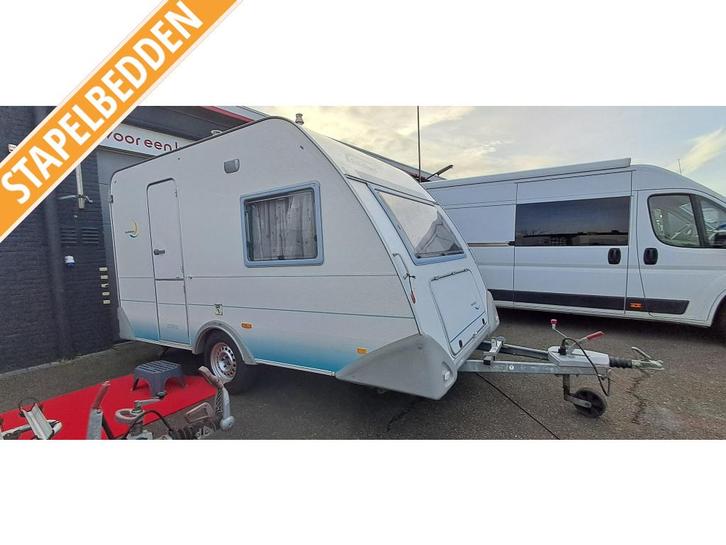 KNAUS/EIFELLAND 350 2 OF 3 STEPELBED EN VOORTENT, Caravans en Kamperen, Caravans, Bedrijf, tot en met 5, 500 - 750 kg, Standaardzit