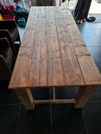 Eetkamertafel van steigerhout., Ophalen, Gebruikt, 200 cm of meer, 50 tot 100 cm