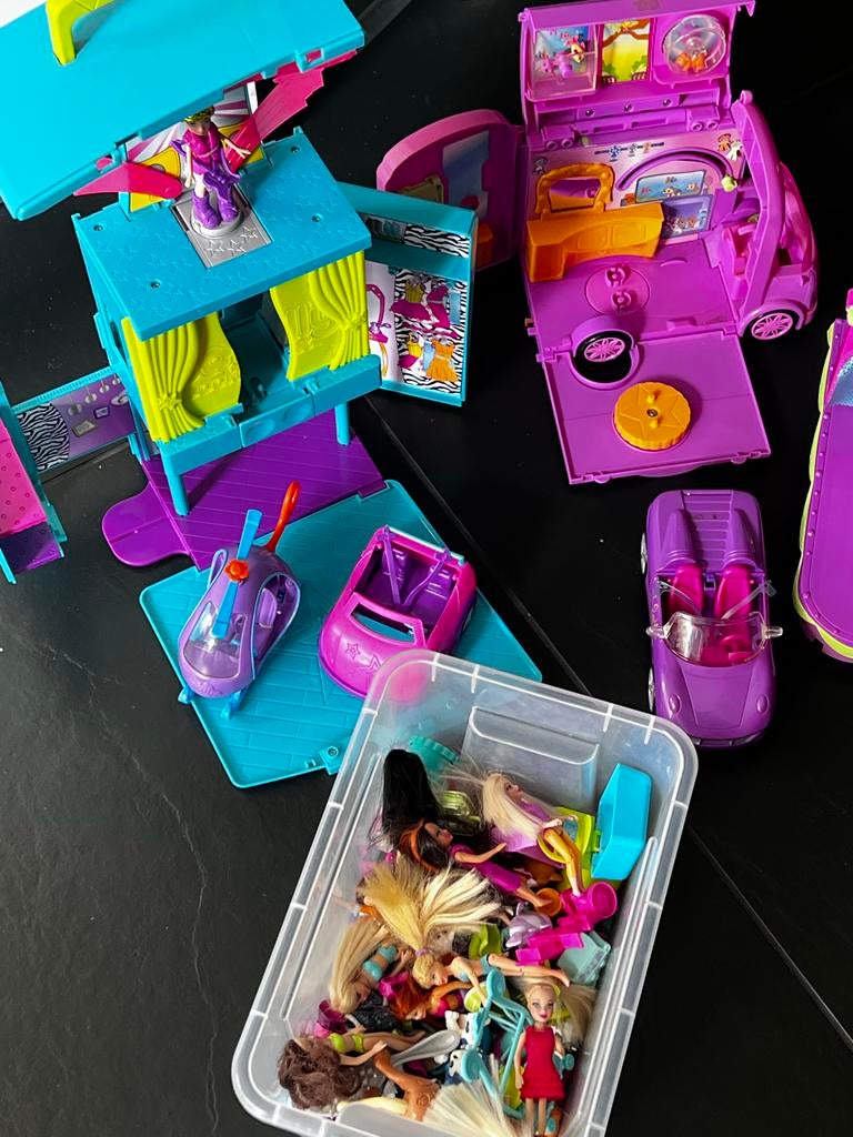 Polly Pocket Speelset met Accessoires en Poppetjes, Ophalen, Gebruikt, Meisje