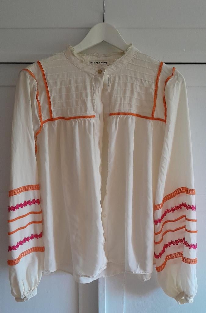 Harper & Yve blouse met borduursels - Maat M, Kleding | Dames, Maat 38/40 (M), Overige kleuren, Ophalen of Verzenden, Zo goed als nieuw
