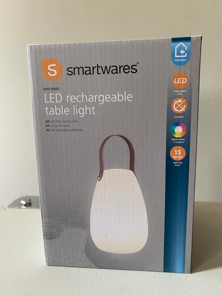 Smartwares LED oplaadbare tafellamp - Nieuw in doos, Ophalen of Verzenden, Nieuw