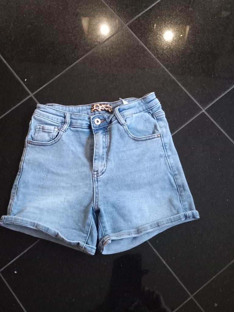 Broek maat 38, Maat 38/40 (M), Kort, Blauw, Ophalen of Verzenden