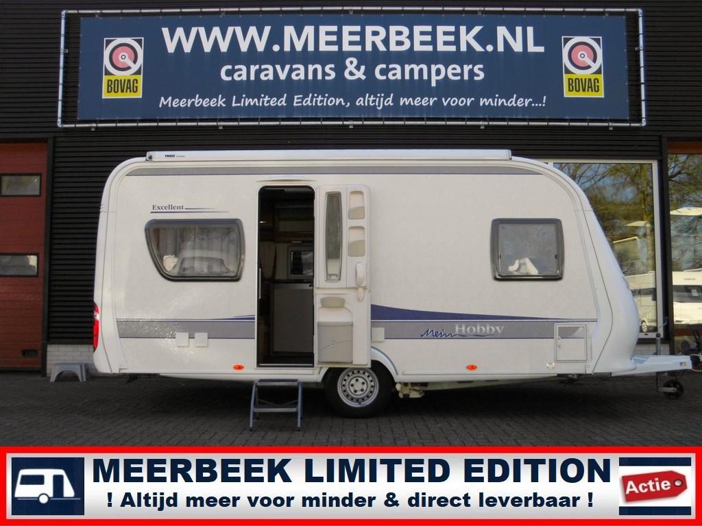 Hobby Excellent 460 UFE +MOVER +THULE LUIFEL +FIETSREK!, Caravans en Kamperen, Rondzit, Hobby, Overige typen, Schokbreker