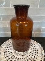 Vintage bruin glazen apothekerspot (090426), Ophalen of Verzenden