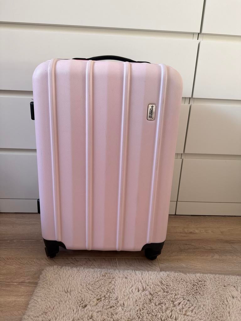 Roze koffer princess met wieltjes, Ophalen, Gebruikt, 20 tot 30 cm, Minder dan 40 cm