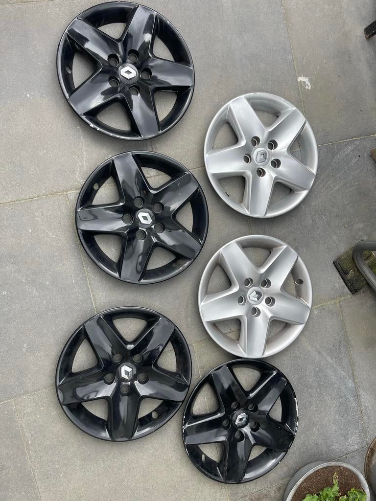 Wieldoppen 16 inch Renault Megane 3 - Zwart en Zilver, Auto diversen, Wieldoppen, Ophalen of Verzenden, Gebruikt