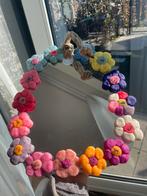 Spiegel met bloemen handgemaakt, Huis en Inrichting, Woonaccessoires | Spiegels, Minder dan 50 cm, Ophalen of Verzenden, Zo goed als nieuw