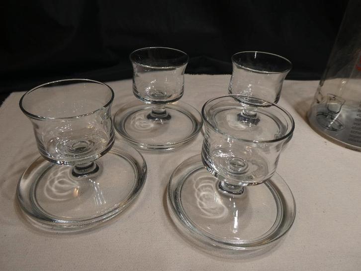 Floris Meydam: 4 'Decora' kandelaars Leerdam ca. 1978, Huis en Inrichting, Woonaccessoires | Kandelaars en Kaarsen, Gebruikt, Minder dan 25 cm