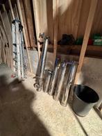 Rookgaskanaal rvs dubbelwandig 80-130, Doe-het-zelf en Verbouw, Buizen en Afvoer, Ophalen of Verzenden, Zo goed als nieuw, Rvs