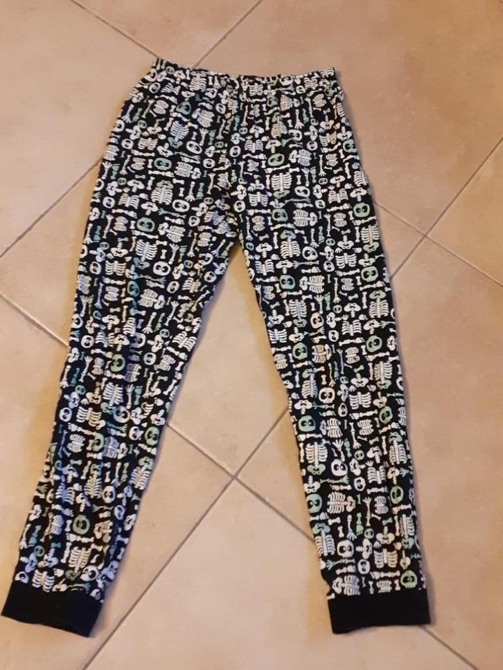 Leuke broek skelet maat 158/164 Ook leuk voor Halloween., Kinderen en Baby's, Kinderkleding | Maat 158, Zo goed als nieuw, Jongen of Meisje