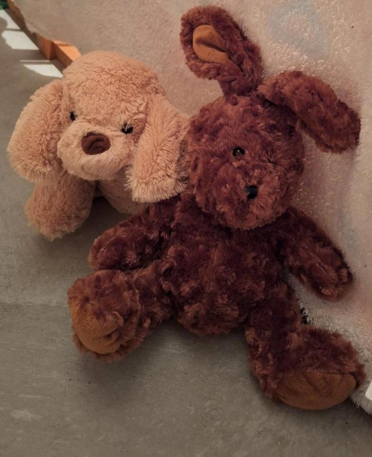 Hond en konijn, Kinderen en Baby's, Speelgoed | Knuffels en Pluche, Zo goed als nieuw, Hond, Ophalen of Verzenden